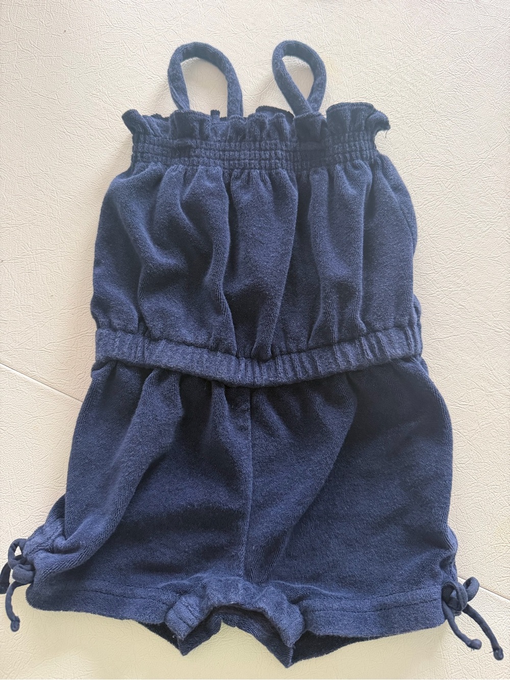 Hanna Andersson Navy Terry Romper